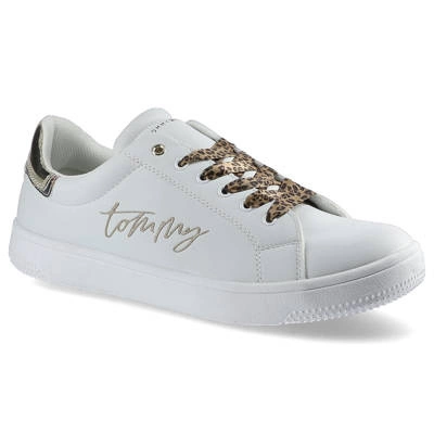 Sneakersy TOMMY HILFIGER - Low Cut Lace-Up T3A4-31161-1242X048 White/Platinum X048
