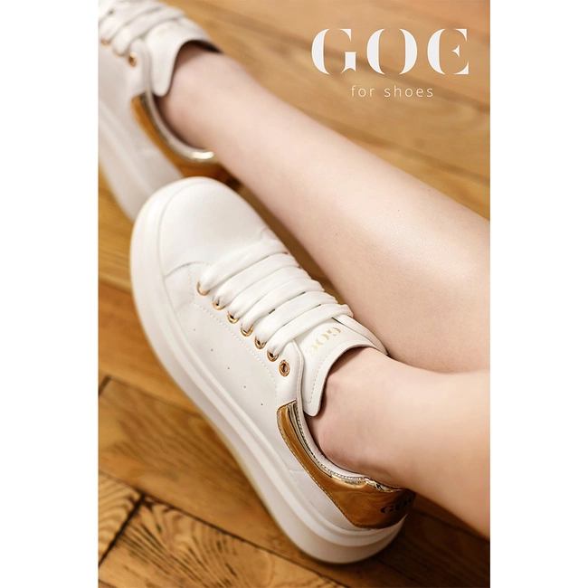 Sneakersy GOE - NN2N4031 Biały/Złoty