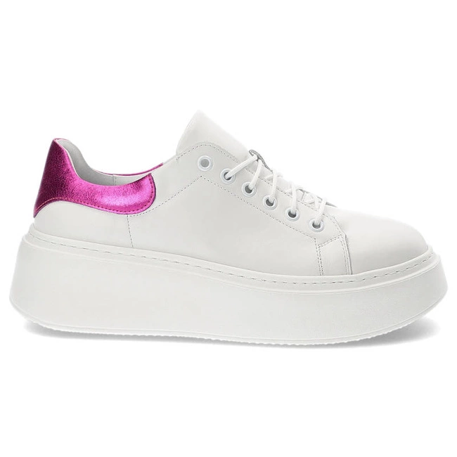 Sneakersy DAMISS - DS-723 Białe Lico/Fuksja